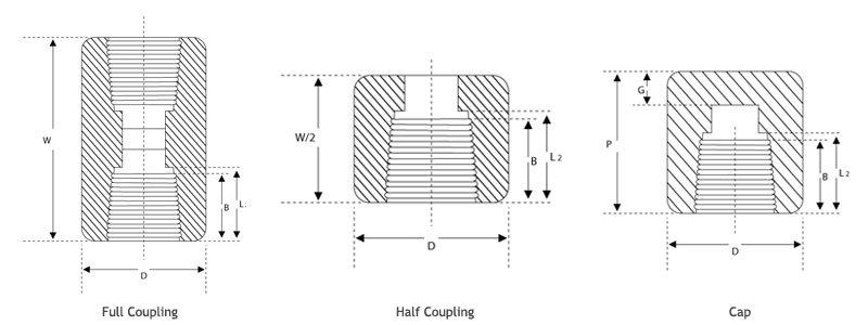 coupling Screwed Elbow, Tee, Cross, Couplings & Caps